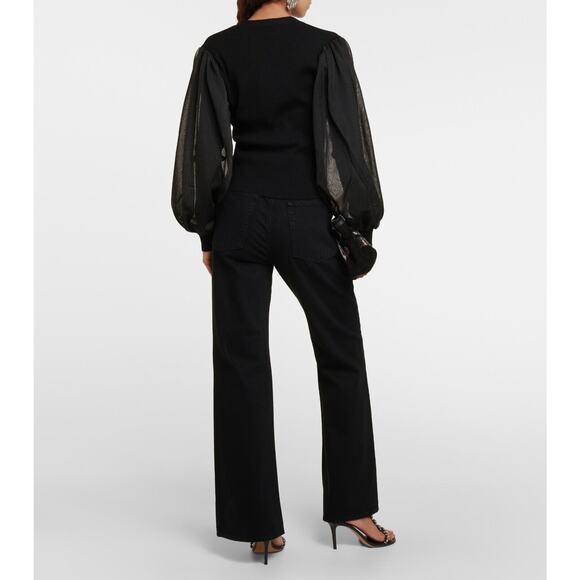 Ulla Johnson Quinn Wool Blend Cardigan Size Large Black $490 - Picture 3 of 9